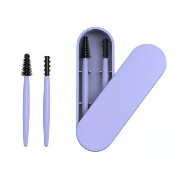 WIFKLSIIPG Reusable Eyelash Brush and Eyebrow Brush, Silicone Eyelash Brush, Mascara Wands, Cosmetic Makeup Brush Tools with Case, Suitable for Eyebrows and Eyelashes
