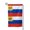 Square, variant on Garden Flag Russian-Flag Double Sided Small Yard Holiday Garden Flag for Outside Decor 12.5x18 Inch Square