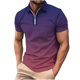 thumbnail image 1 of Camisas de Manga Larga para Hombres Casual Impreso Girar Abajo Cuello Cremallera Blusa, Camisas de Manga Larga para Hombres Algodón, 1 of 5
