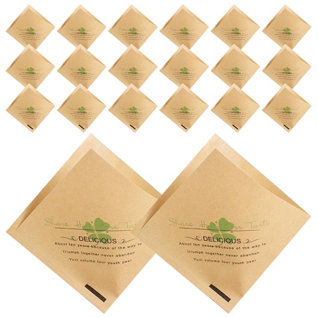 500Pcs Kraft Paper Shredded Cake Fried Food Packaging Bags Oil-proof Food Containers