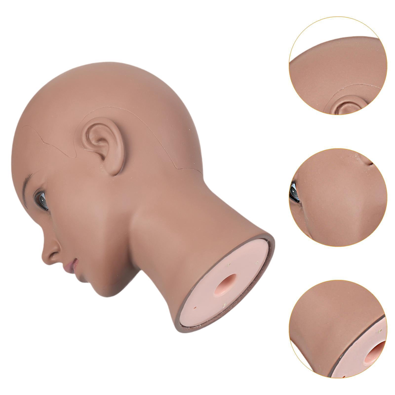 Serenable Mannequin Head,Bald Manikin Doll Head,Cosmetology Training Head for Making Styling Multipurpose Holder for Home Salon