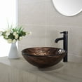 thumbnail image 2 of KRAUS Nature Series Round Brown Glass Vessel Bathroom Sink, 17 inch, 2 of 15