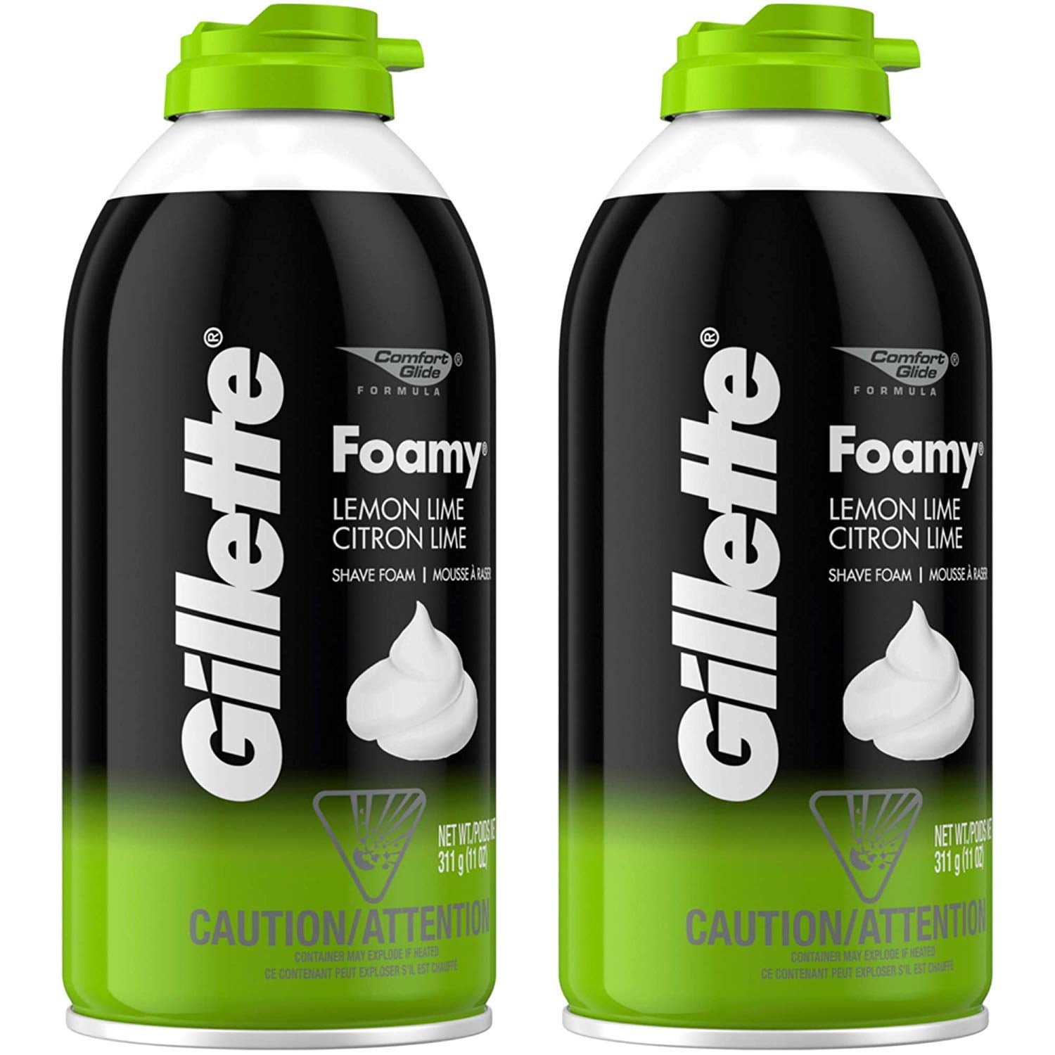 Gillette Mens Foamy Shaving Cream, Lemon-Lime 11 Ounces ...