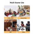 thumbnail image 2 of 15 Inch Round Placemats Set of 6, Black Red Christmas Non Slip Heat Insulation PP Table Mats, Snowman Xmas Tree Ball Gifts Winter Washable Place Mats for Kitchen Dining Party Table Decor, 2 of 7
