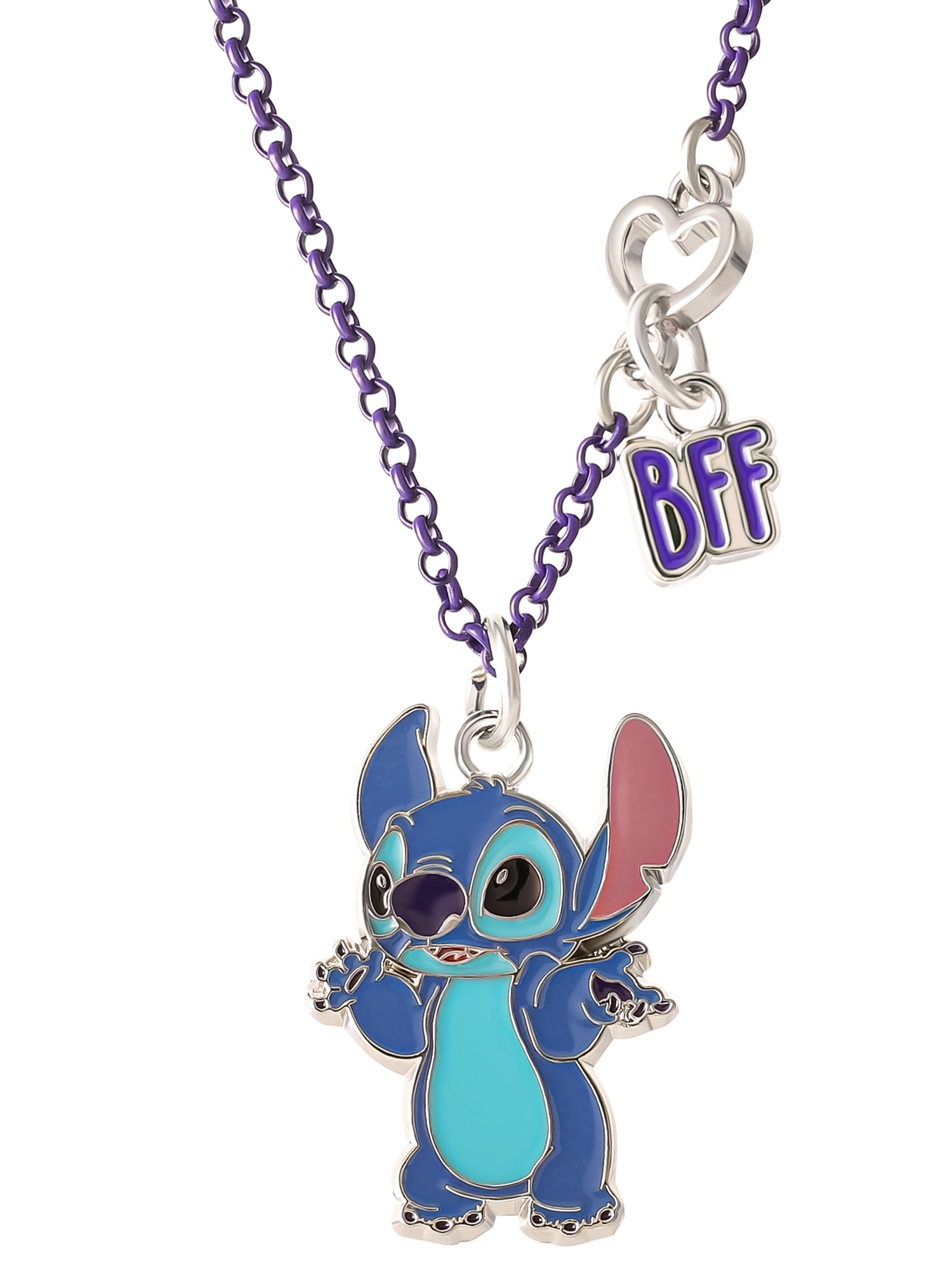 Disney Girls/Tween Lilo & Stitch Best Friends Necklace, Set of 2 with BFF Charm, 18"