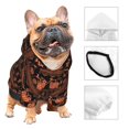 thumbnail image 3 of Fotbe Vintage Pumpkin Pattern Sudadera con Estampado para Perros Pequeños – Suéter con Capucha para Mascotas, Tela Suave de Forro Polar con Bolsillo-Small, 3 of 7