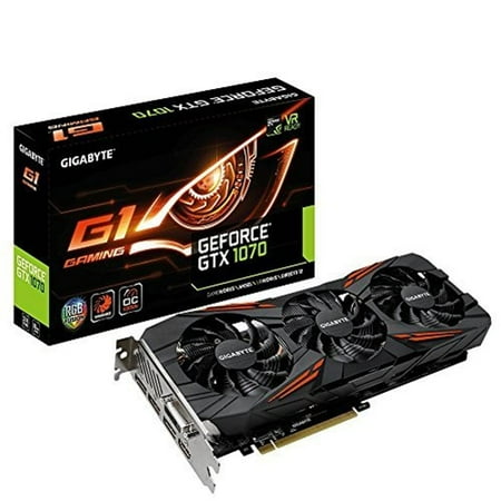 Gigabyte GEFORCE GTX 1070 G1 GAMING 8GB GDDR5 DVI-D HDMI DP1.4 (Best Geforce Gtx 1070 Card)