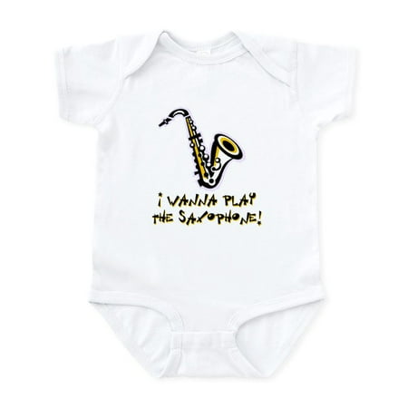 

CafePress - Wanna Play Saxophone Infant Bodysuit - Baby Light Bodysuit