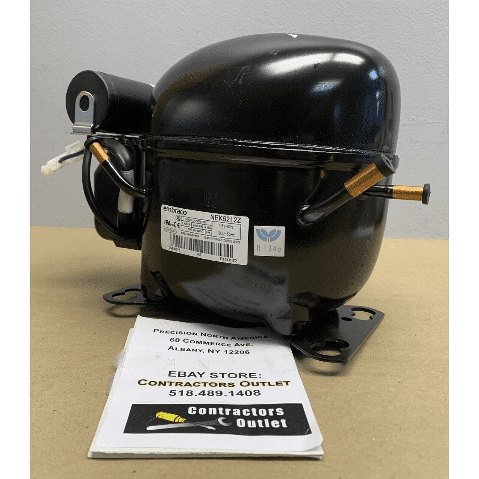 Rotom FFI12HBX1 Embraco Refrigeration Compressor, 5300 BtuH, 115V, R134a