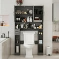 thumbnail image 2 of Vabches 67" Over The Toilet Storage Cabinet with Adjustable Shelf and Paper Holder, Freestanding Bathroom Storage Organizer with Open Storage Shelf, 2 of 7