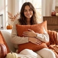 thumbnail image 6 of Fall Decor Throw Pillow Cover,Embossed Pumpkin Autumn Thanksgiving Harvest Decoration for Sofa Living Room Home, 6 of 7