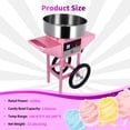 thumbnail image 4 of 1000W Cotton Candy Machine Cart,Cotton Candy Maker With Mobile Rolling Stand,20 Inch Stainless Steel Bowl And Drawer,Vintage Candy Floss Maker For Home Or Party,Pink, 4 of 7