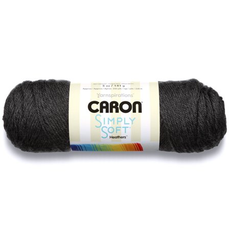 Caron Simply Soft Brights Yarn, 6 ounce, Charcoal Heather
