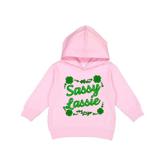 Inktastic Sassy Lassy with Green 4 Leaf Clovers Toddler Hoodie