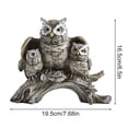 thumbnail image 5 of KGJQ Owl Family Resin Figurines, Rustic Tree Branch Animal Statues, American Country Home Decor for Living Room TV Stand Bookshelf Bedroom, Unique Housewarming Gift, 5 of 7