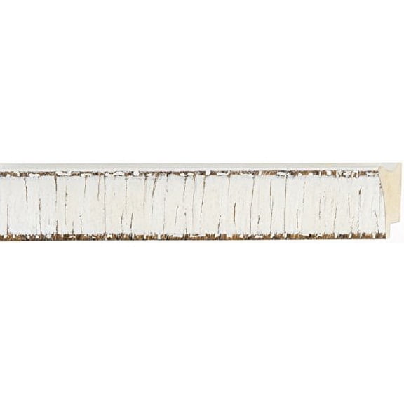 Picture Frame Moulding (Wood) 18Ft Bundle - Contemporary White Finish - 1.75" Width - 5/8" Rabbet
