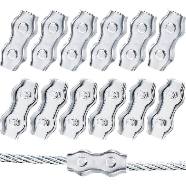 Conector de cables de cuerda de polietileno, conector de acero galvanizado, conector para vallas eléctricas (12) Feliz Sencillez