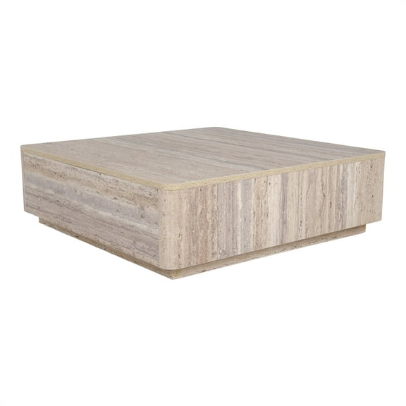 Modrest Nova Domus Roma Modern Wood Coffee Table, Light Gray