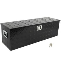 Truck Bed Tool Box 49inch Underbody Flatbox Truck Bed RV Trailer Pickup Toolbox Heavy Duty Underbed Tools Chest Box with Side Handle, Lock and Keys Black