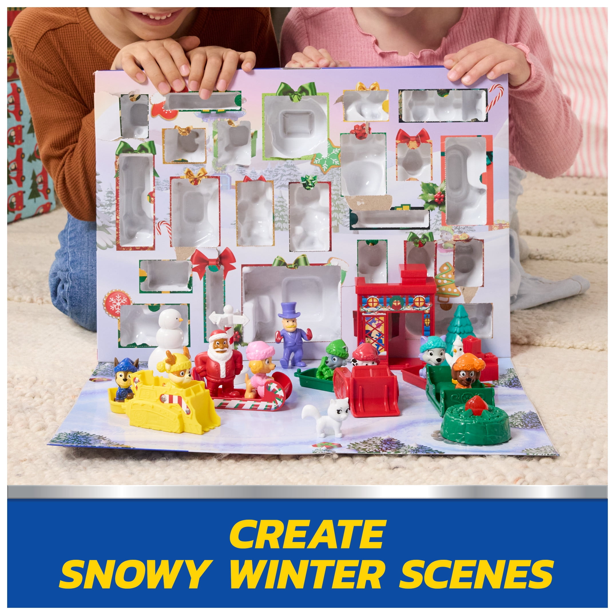 PAW Patrol Holiday Rescue Advent Calendar with Surprise Toys and Festive Accessories