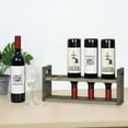 thumbnail image 6 of Wine Rack for 4 Bottle Tabletop Wood Wine Holder for Bar Basement Pantry Cabinet, 6 of 7