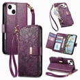 thumbnail image 1 of Flip Case for FOXDOCK iPhone 14 Full Protection Gift Choice Wallet Function Floral Embossed Kickstand Viewing, 1 of 6