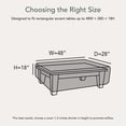 thumbnail image 2 of Covermates Outdoor Patio Table Cover - 48"W x 28"L x 18"H, 300D Polyester, All-Weather, 2 of 7