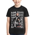 thumbnail image 1 of T-Shirt à Col Rond Imprimé 3d avec Motif Ondulé pour Jeunes, Manches Courtes, pour Garçons et Filles, 1 of 8