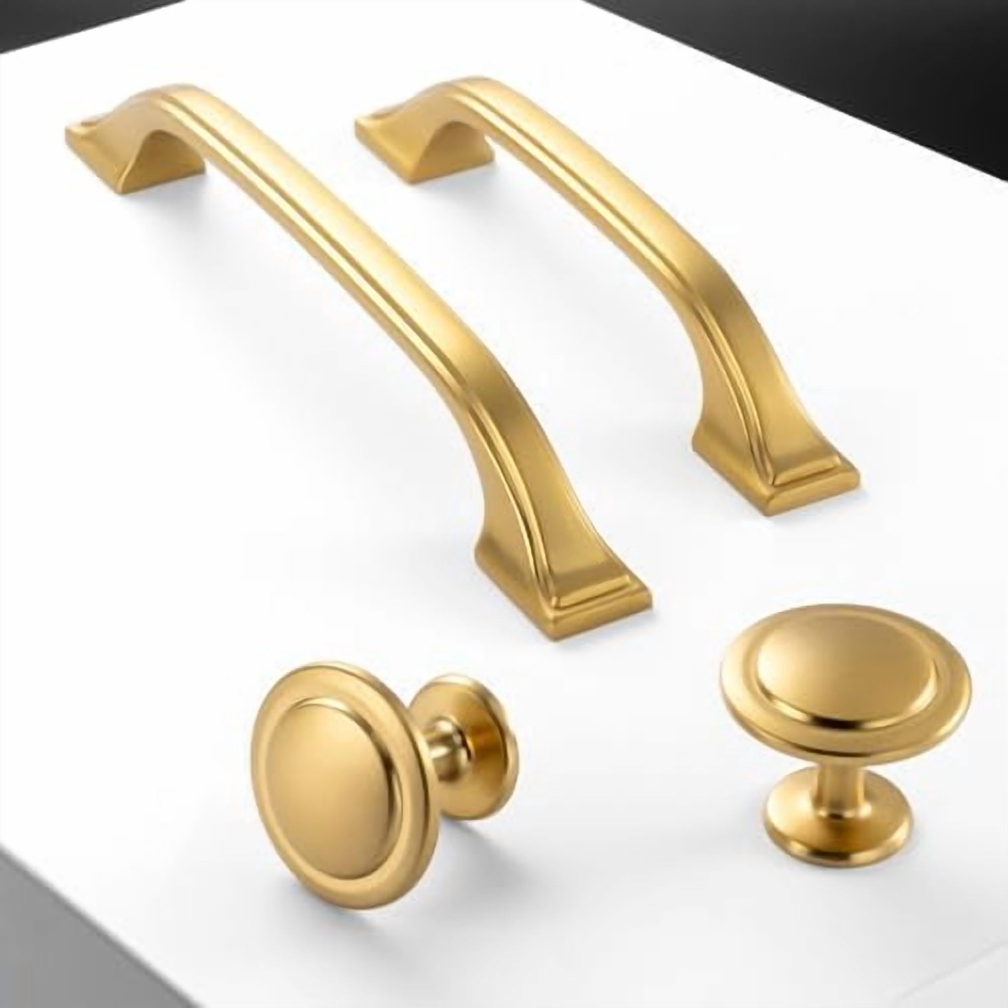 10 Pack Brushed Gold Cabinet Pulls 3 Inch Gold Cabinet Handles Gold Hardware for Kitchen Cabinets 8222 Drawers Bedroom Dresser Bathroom Vanity Cupboard