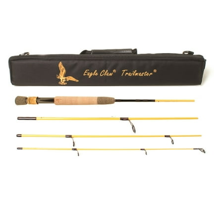 - Eagle Claw Trailmaster Spin/Fly Rod 4 Piece 7ft 6in Light