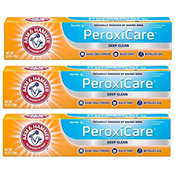 Arm & Hammer Peroxicare Deep Clean Toothpaste Clean Mint 6 Oz (Pack Of 3)