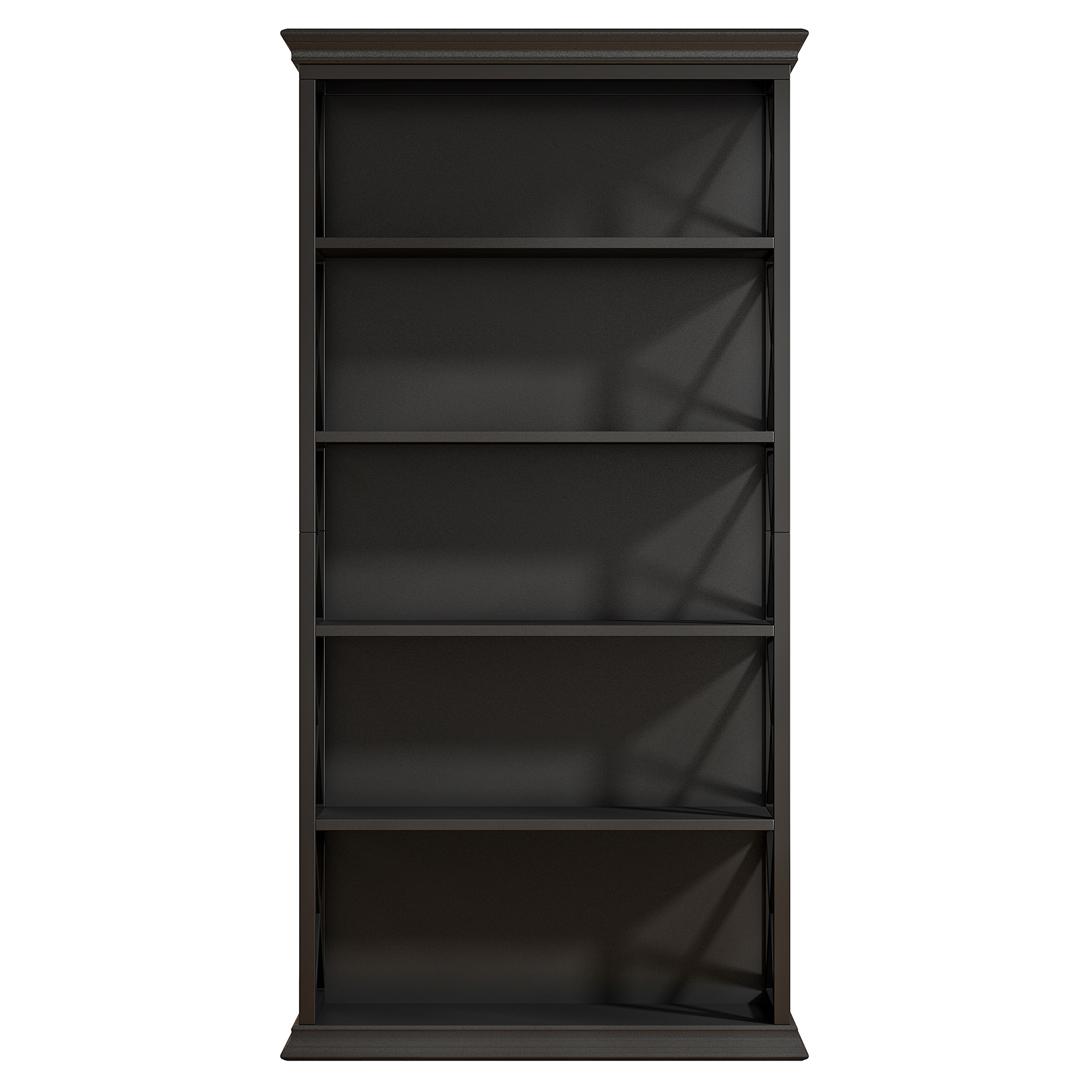 Fnova 71" 5-Tier Tall Bookshelf, Industrial Wood Bookcase with Metal Frame, Floor Standing Display Storage Shelves for Home Office, Living Room, Bedroom