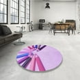 thumbnail image 4 of Ahgly Company Machine Washable Indoor Rectangle Transitional Blossom Pink Area Rugs, 4' x 6', 4 of 7