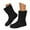 Black, variant on Flat Fall Boots for Women Wide Calf Soft Leather Mid Calf Booties Vintage Round Toe Pull on Ankle Boots