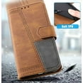 thumbnail image 2 of Allytech Wallet Case for Galaxy S22 5G, Magnetic Snap Kickstand RFID Blocking Card Slot Folio PU Leather with TPU Shockproof Case with Hand Strap Case for Samsung Galaxy S22 2022 6.1", Brown, 2 of 6