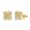 Yellow Gold, variant on Geometric Stud Earrings Cushion Cut Square Full Cubic Zirconia Setting Unisex Stud Earrings Hip Hop Unisex Jewelry