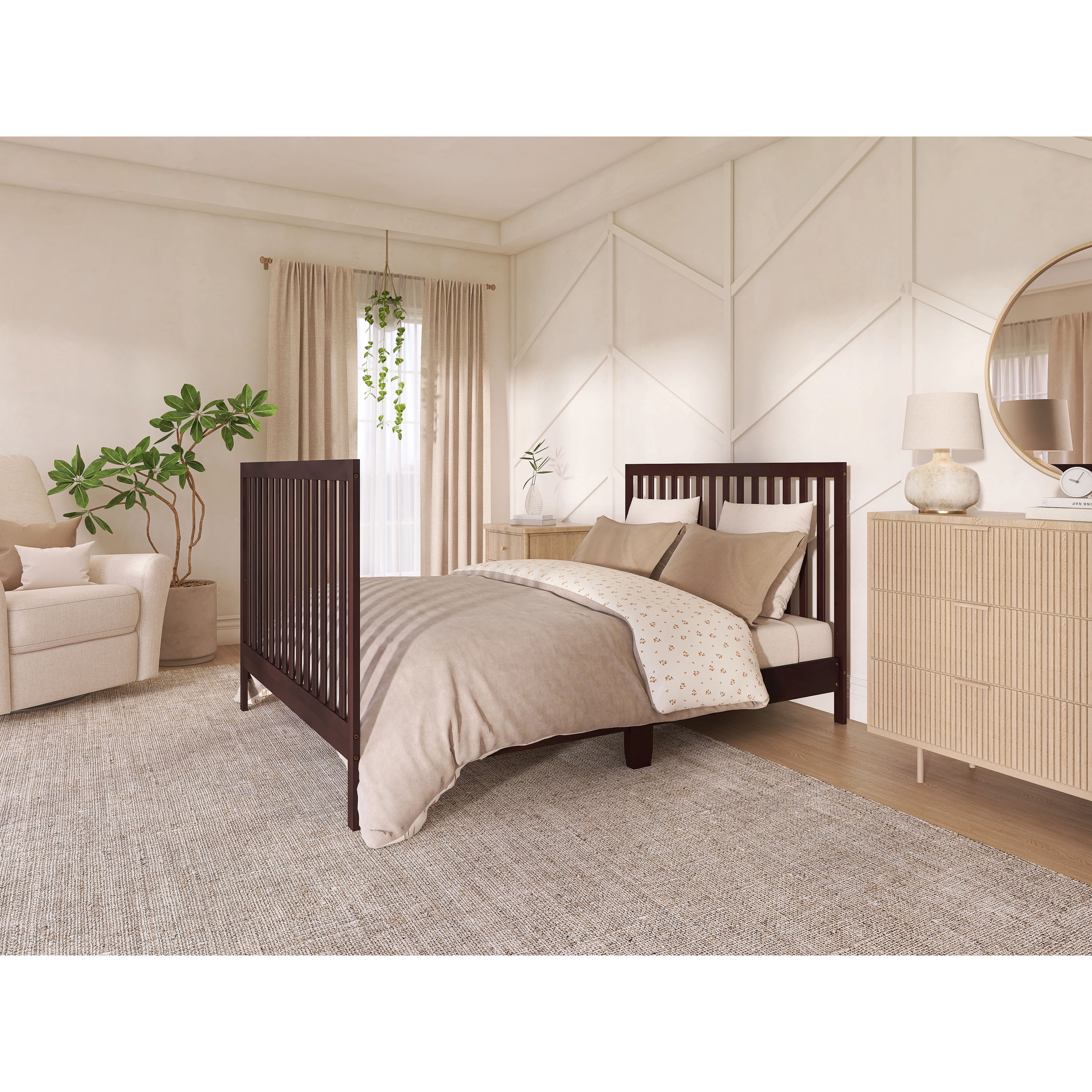 Nursery Bundle, Dream On Me Synergy MOD Crib in Espresso and Crib & Toddler Mattress Bundle