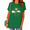 Green, variant on Black Women's Vintage Boho Symmetric Golden Sun Moon Cloud Celestial Graphic Short Sleeve T-Shirt Tops