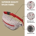thumbnail image 5 of Fanny Pack Light Pink Christmas Gnome Pattern Waist Pack Bag,Running Cross Bag,Waterproof Large Fanny Packs for Women Men for Travel Running Hiking Cycling, 5 of 6