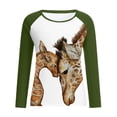 thumbnail image 4 of IROINNID Reduced Womens Winter Clothes Pullover Hoodies Round-Neck Button Long Sleeve Print Lounge T- Shirt Blouse Tops,Green, 4 of 4