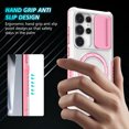 thumbnail image 4 of Moreoy Magnetic Kickstand Case for Samsung Galaxy S26 Ultra with Slide Lens Cover, Compatible with MagSafe with Metal Ring Holder Stand Shockproof Non-Slip Bumper Protective Phone Shell,B, 4 of 10