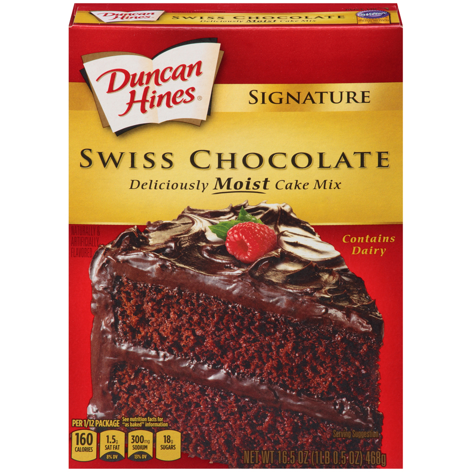 Duncan Hines Signature Cake Mix, Swiss Chocolate, 16.5 Oz