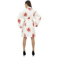 thumbnail image 3 of Bimba Women's Cotton Poplin Bridal White Kimono Robe Sleepwear Cover Up - 12, 3 of 4
