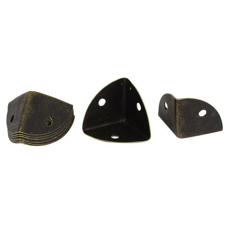 

25 mm Bronze Tone Metal Box Corner Protector Screen Protectors 8 pcs