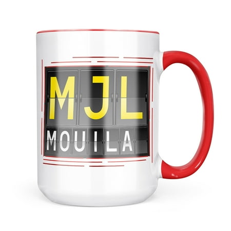 

Neonblond MJL Airport Code for Mouila Mug gift for Coffee Tea lovers