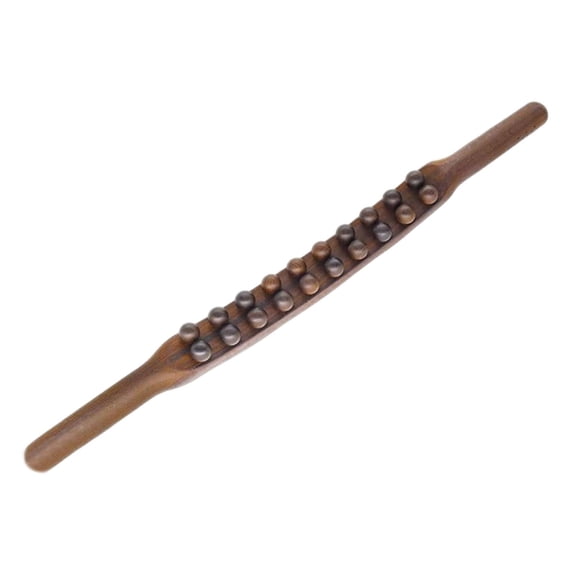 Wooden Massage Tools Wood Guasha Tool 20 Beads for Neck carbonization