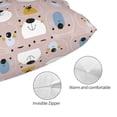 thumbnail image 3 of Pofeuu Cute Hand Drawn Bear Print Polyester Microfiber Plush Pillowcases, Super Soft and Cozy Pillow Case Covers with Envelop Closure（Pillow core not included）-16"x24", 3 of 6
