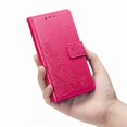 thumbnail image 2 of Dteck Case For Samsung Galaxy Note 10 Plus Wallet Case, Wallet Flip Folio Case Kickstand Card Slots Embossed Four-leaf Clover PU Leather Wallet Shockproof TPU Bumper Ultral Slim Cover - Rose, 2 of 6