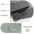thumbnail image 6 of Turquoise Floral Area Rugs 2.7'x5', Washable Small Throw Rugs for Kitchen Bedroom, Modern Farmhouse Leaves Gray Striped Indoor Outdoor Rug Non-Slip Low Pile Carpet Runner Reversible Floor Mats, 6 of 8