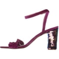 thumbnail image 3 of Womens Betsey Johnson Iliana Ankle Strap Dress Sandals, Magenta Velvet, 3 of 6